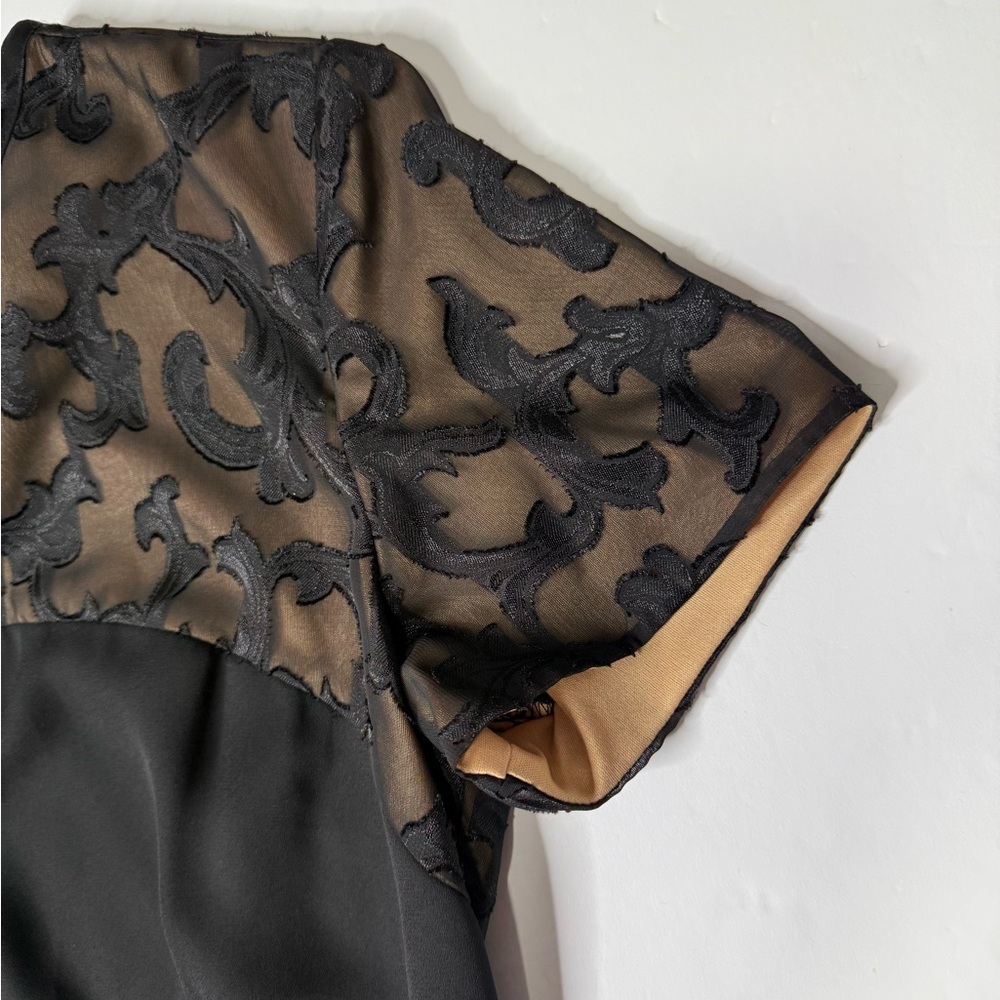 Jeffery & Douva Elegant Black Lace Dress Size 10 - Picture 4 of 5